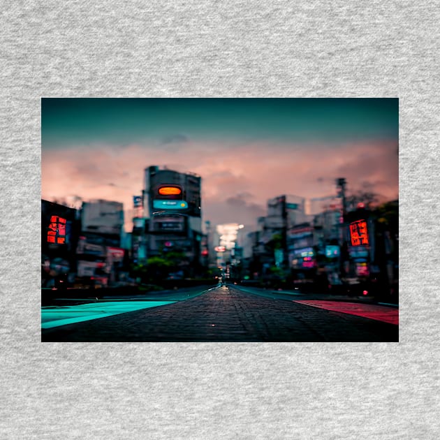 Tokyo City Street View With Neon signs / Tokyo, Japan by Unwind-Art-Work